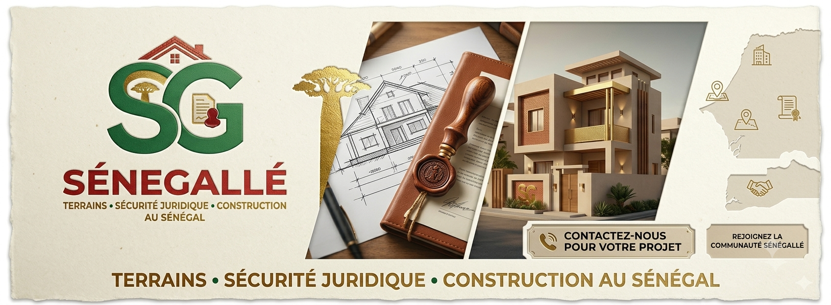 SéneGallé — Terrains, Sécurité Juridique, Construction au Sénégal